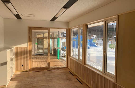 来客を意識した入口
