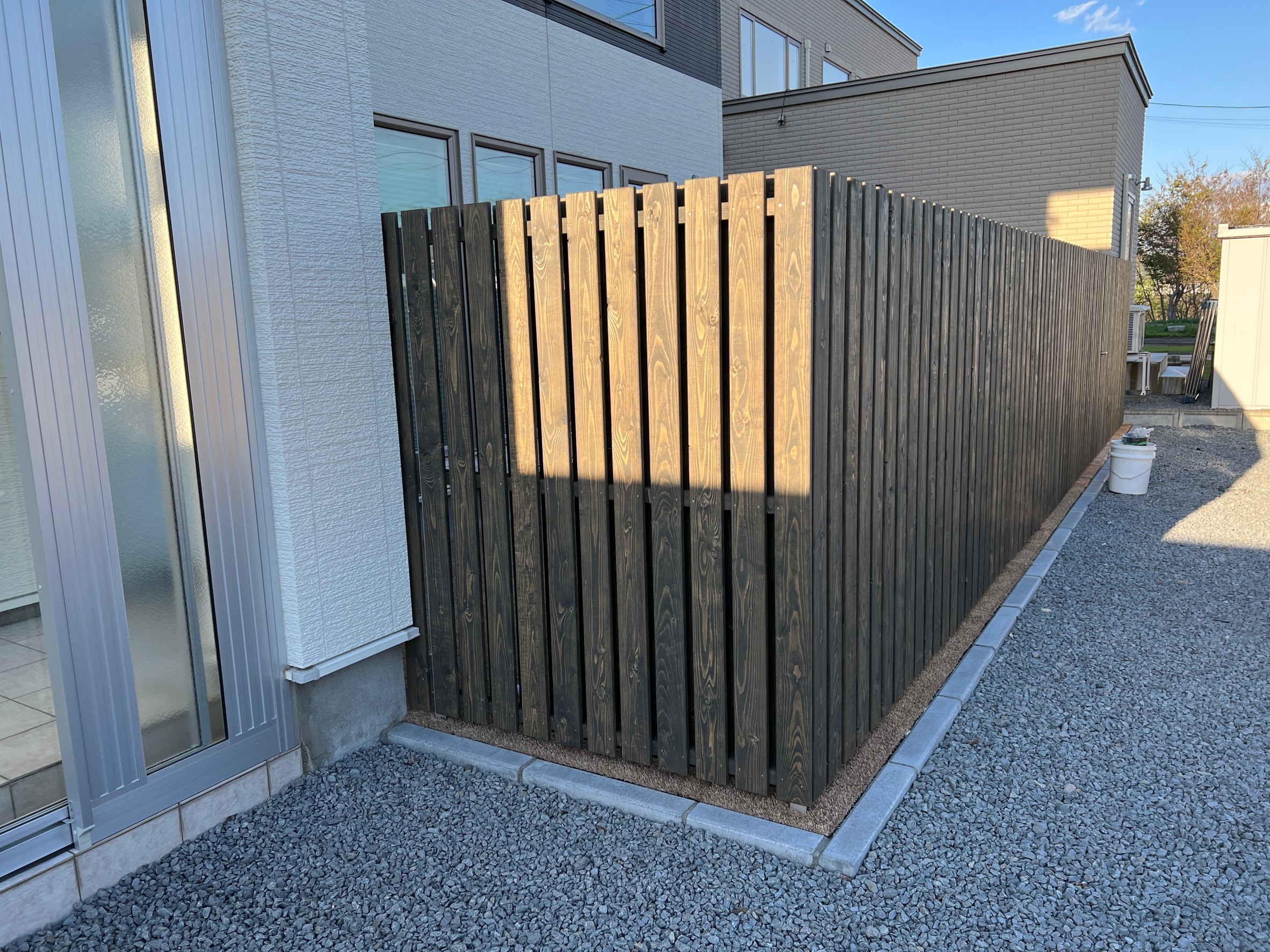 旭川市 外構塀、人工芝工事